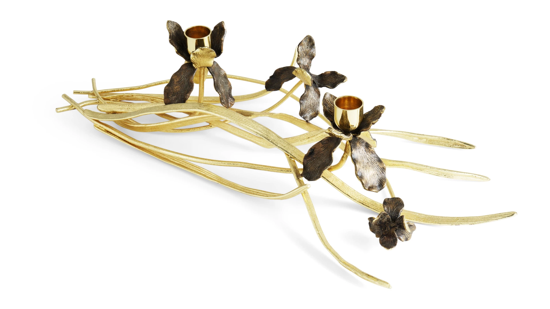 Подсвечник Michael Aram Черный ирис 43см, латунь