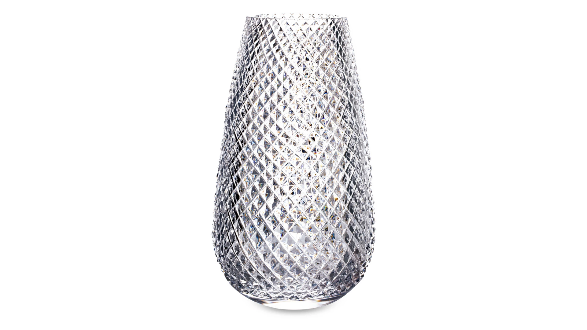 Ваза Cristal de Paris Диамант 40см, прозрачная
