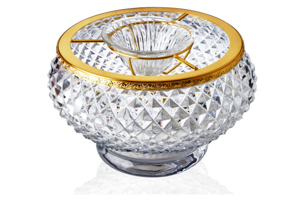 Икорница Cristal de Paris Золото 30х17,5 см