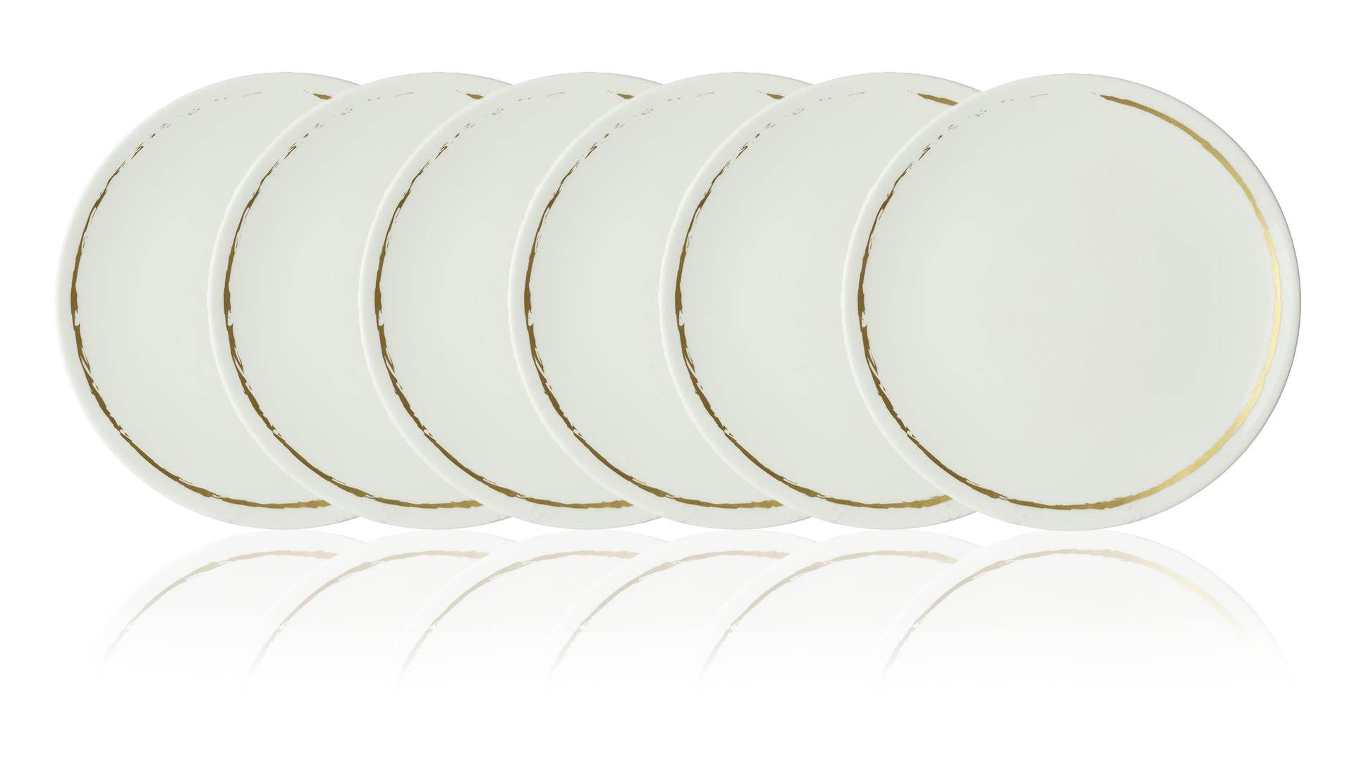 Набор тарелок обеденных Royal Crown Derby Эскиз Белый 27 см, фарфор, 6 шт