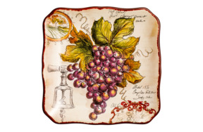 Тарелка закусочная Certified Int. Виноделие.Красный виноград-1 21 см, керамика