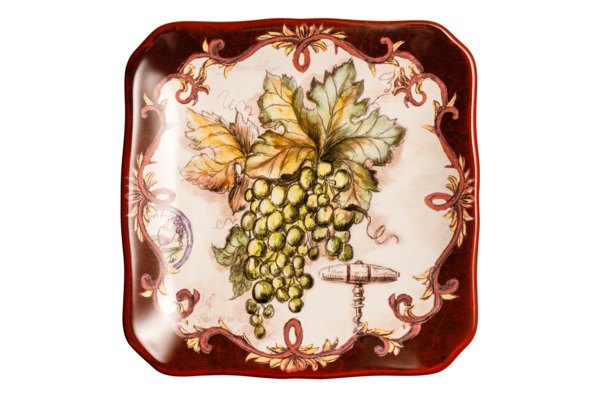 Тарелка пирожковая Certified Int ВиноделиеЗеленый виноград 15 см, керамика