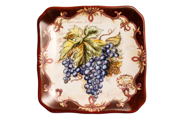 Тарелка пирожковая Certified Int ВиноделиеСиний виноград 15 см, керамика
