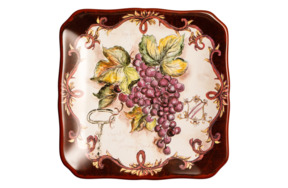 Тарелка пирожковая Certified Int ВиноделиеКрасный виноград-2 15 см, керамика