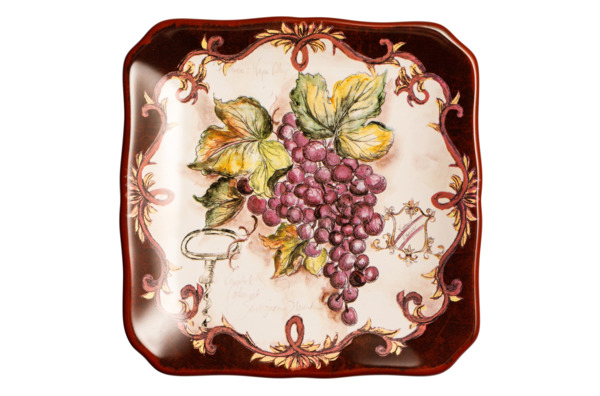 Тарелка пирожковая Certified Int Виноделие Красный виноград-2 15 см, керамика