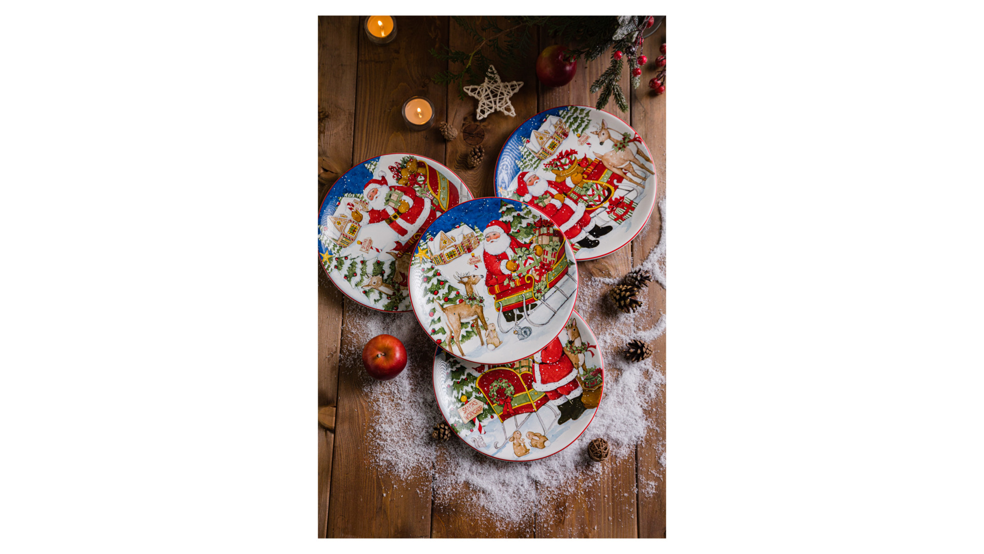 Тарелка закусочная Certified Int. Int. Мастерская Санта-Клауса. Коробки с подарками 23см, керамика