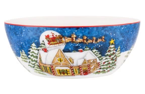 Салатник глубокий Certified Int. Мастерская Санта-Клауса 25 см, керамика