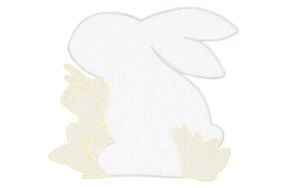 Набор плейсматов Truffle Bee Easter Bunny Linen 40х43 см, 2 шт, лен, бело-желтый