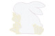 Набор плейсматов Truffle Bee Easter Bunny Linen 40х43см, 2шт, бело-желтый, лен