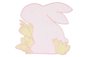 Набор плейсматов Truffle Bee Easter Bunny Linen 40х43 см, 2 шт, лен, розово-желтый