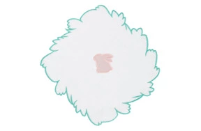 Набор плейсматов Truffle Bee Easter Bunny Linen little 46х46 см, 2 шт, лен, бело-розовый