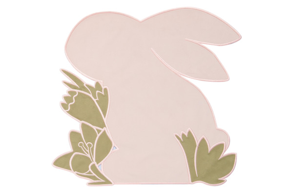 Набор плейсматов Truffle Bee Easter bunny velvet 40х43см, 2шт, розово-зеленый, полиэстер