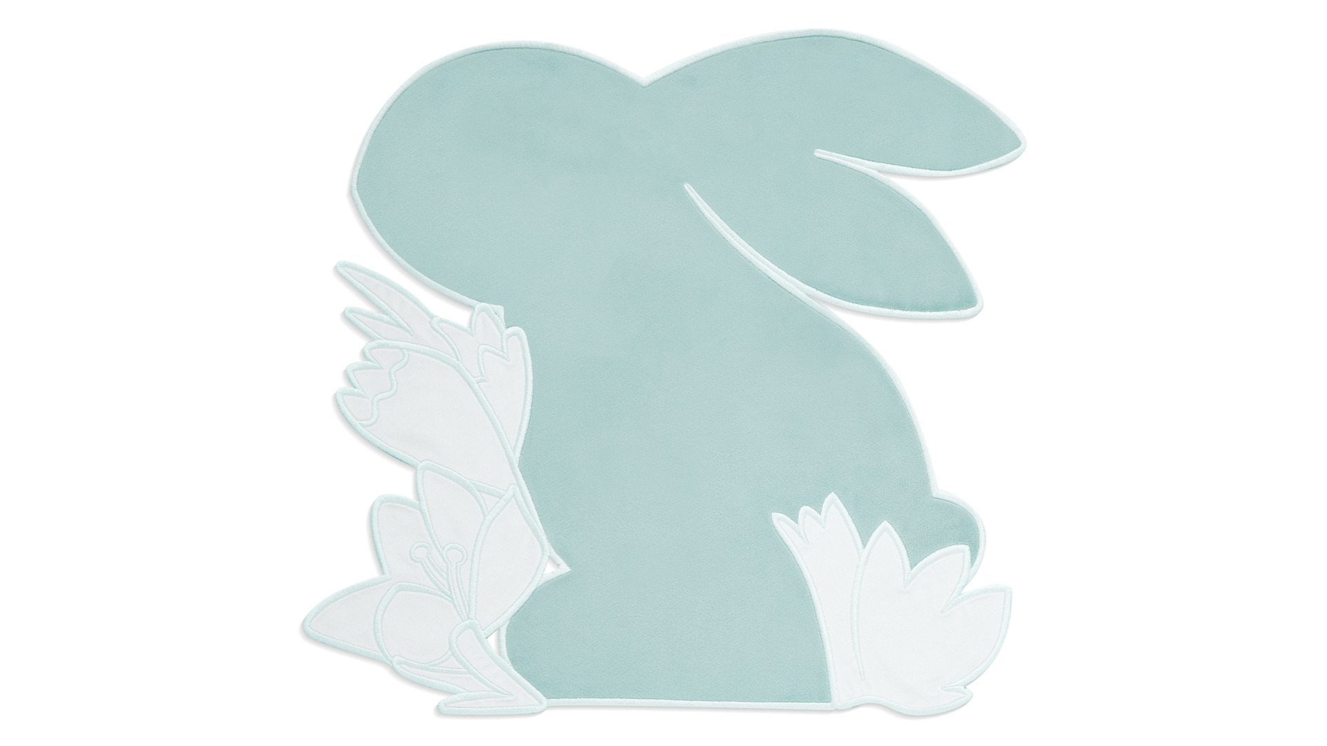 Набор плейсматов Truffle Bee Easter bunny velvet 40х43см, 2шт, тиффани-белый, полиэстер