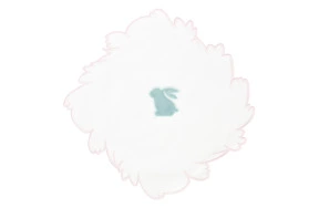 Набор плейсматов Truffle Bee Easter bunny velvet 46х46 см, 2 шт, полиэстер, белый-тиффани