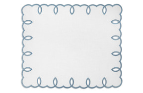 Набор плейсматов прямоугольных Truffle Bee Etretat 39х47 см, 2 шт, лен, бело-голубой