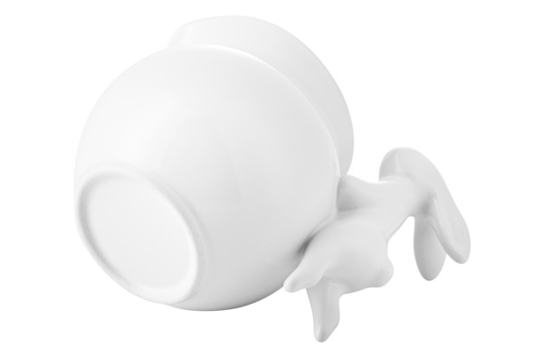 Молочник с кроликом Claystreet Воришки 250 мл, фарфор, белый