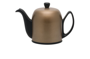 Чайник заварочный Degrenne Salam 700 мл, 4 чашки, с бронзовой муфтой, фарфор, черный