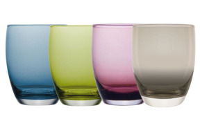 Набор стаканов для воды Degrenne Аллегро 290 мл, стекло, 4 шт, 4 цвета,  п/к