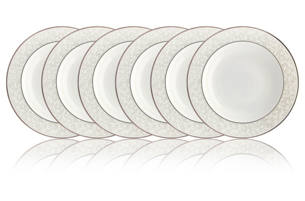 Набор тарелок суповых Lenox Чистый опал 23 см, фарфор, 6 шт