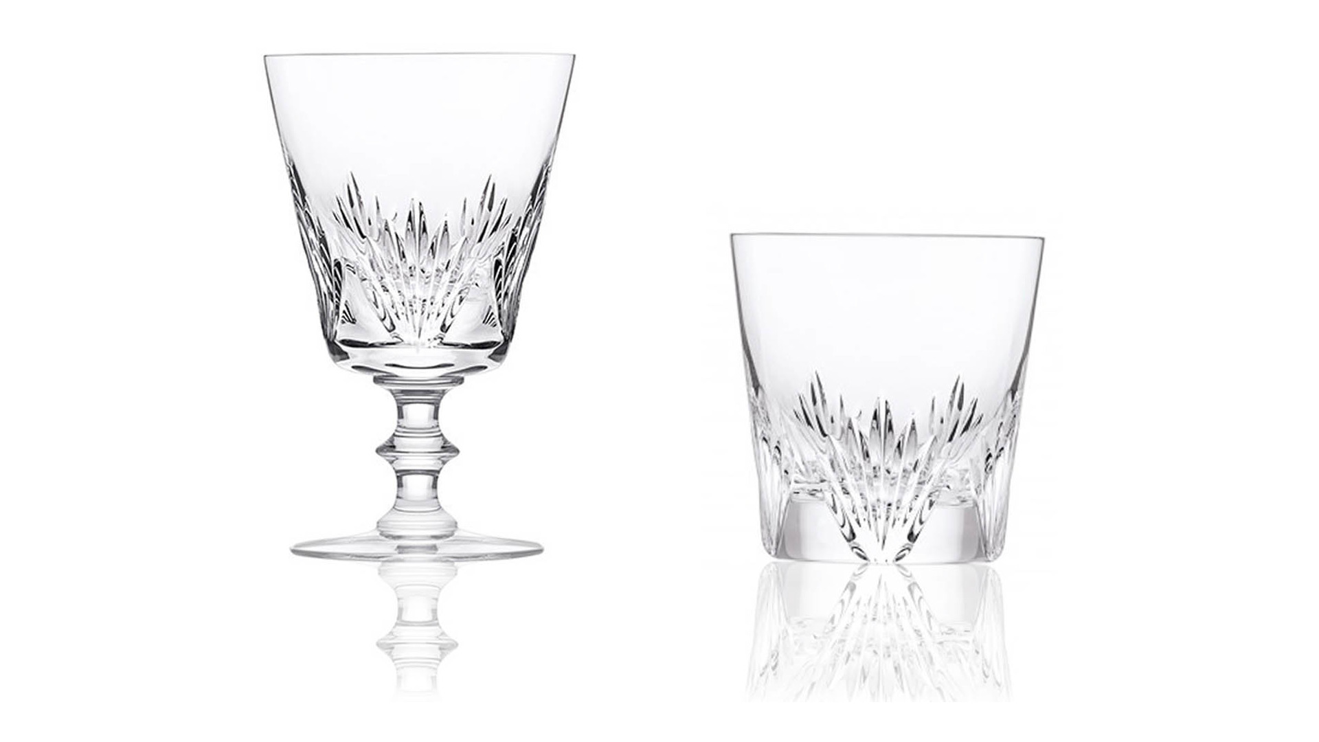 Набор из бокала для вина и стакана StLouis Короли Мария Лещинская и Людовик XV 210 мл, 250 мл, 2 шт