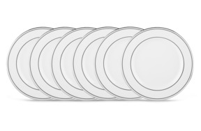 Набор тарелок пирожковых Lenox Федеральный, платиновый кант 15 см, фарфор, 6 шт