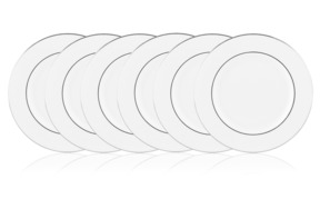 Набор тарелок закусочных Lenox Ханна, платиновый кант 21 см, фарфор, 6 шт