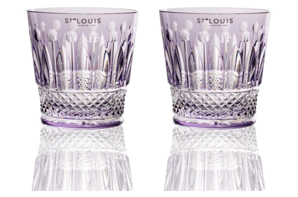 Набор стаканов для виски Saint-Louis Томми 380 мл, хрусталь, фиолетовый, 2 шт