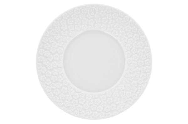 Блюдце для чашки Meissen Королевский цвет Белый бисквит 14,5 см, фарфор