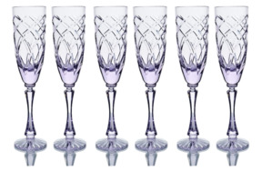 Набор бокалов для шампанского ГХЗ Фата-Моргана 140 мл, 6 шт, хрусталь, неодимовый