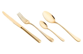 Набор столовых приборов Belo Inox DUO на 6 персон 24 предмета, позолота, п/к