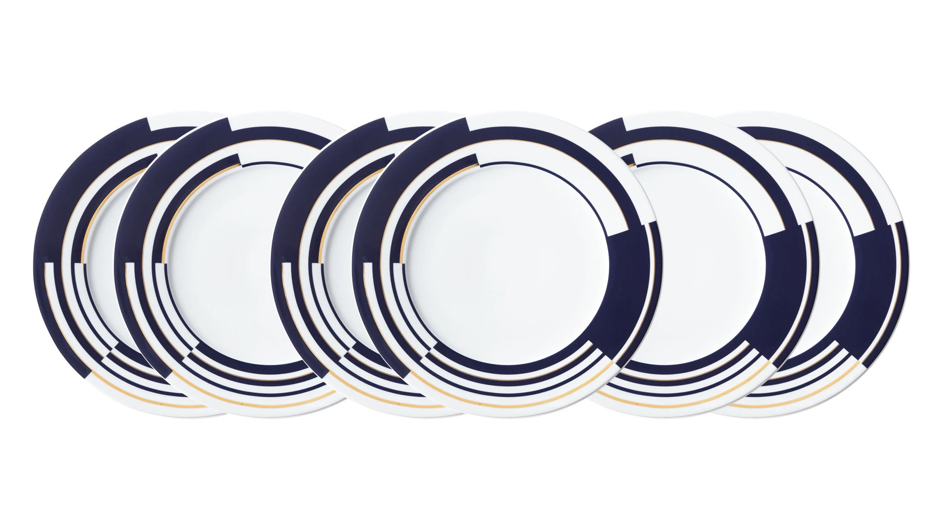 Набор тарелок закусочных Ralph Lauren Home Пейтон 22  см, 6 шт, фарфор