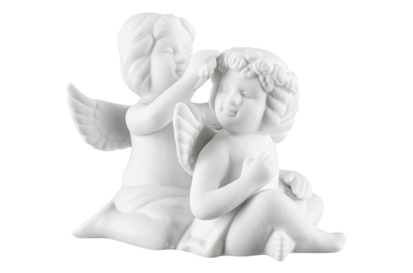 Фигурка Rosenthal Ангелы сидящие с венком из цветов 6 см, фарфор