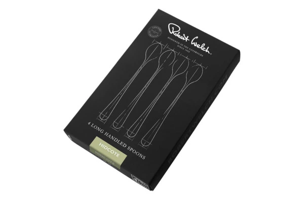 Набор ложек коктейльных Robert Welch Hidcote Bright 26 см, 4 шт, сталь нержавеющая, п/к