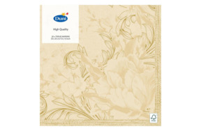 Салфетки бумажные трехслойные Duni Charm Cream 33х33 см, бумага