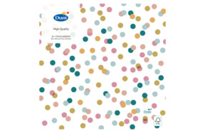 Салфетки бумажные трехслойные Duni Dream dots 33х33 см, бумага