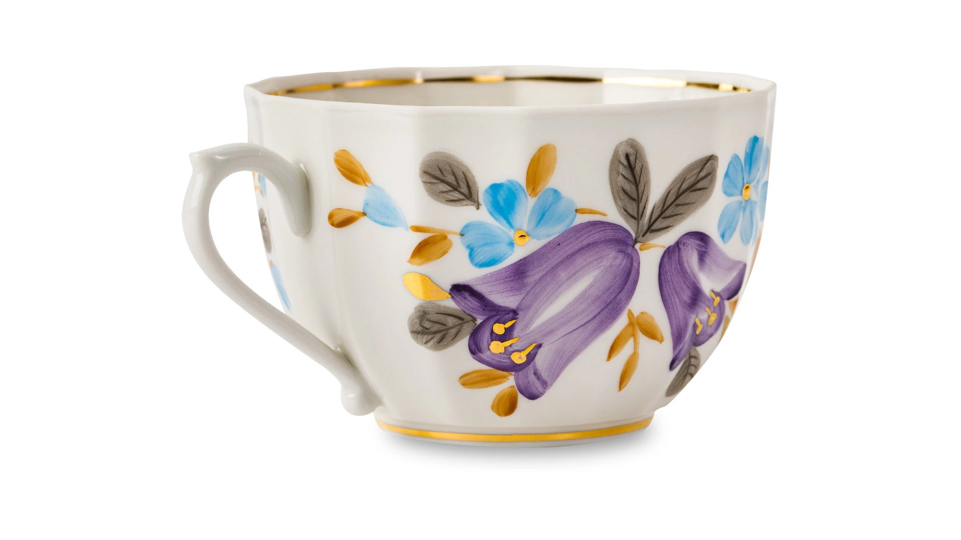 Сервиз чайный Франц Гарднер в Вербилках Колокольчик на 6 персон 15 предметов, фарфор, п/к