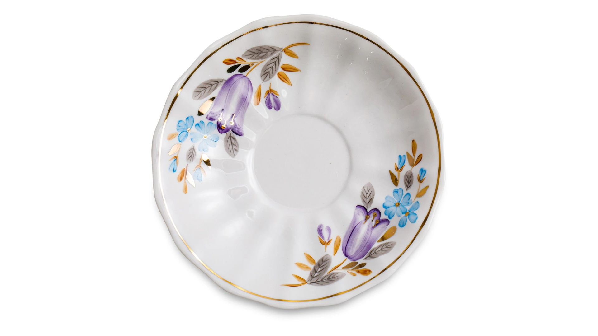 Сервиз чайный Франц Гарднер в Вербилках Колокольчик на 6 персон 15 предметов, фарфор, п/к