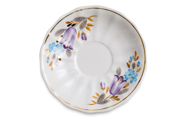 Сервиз чайный Франц Гарднер в Вербилках Колокольчик на 6 персон 15 предметов, фарфор, п/к