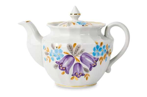 Сервиз чайный Франц Гарднер в Вербилках Колокольчик на 6 персон 15 предметов, фарфор, п/к