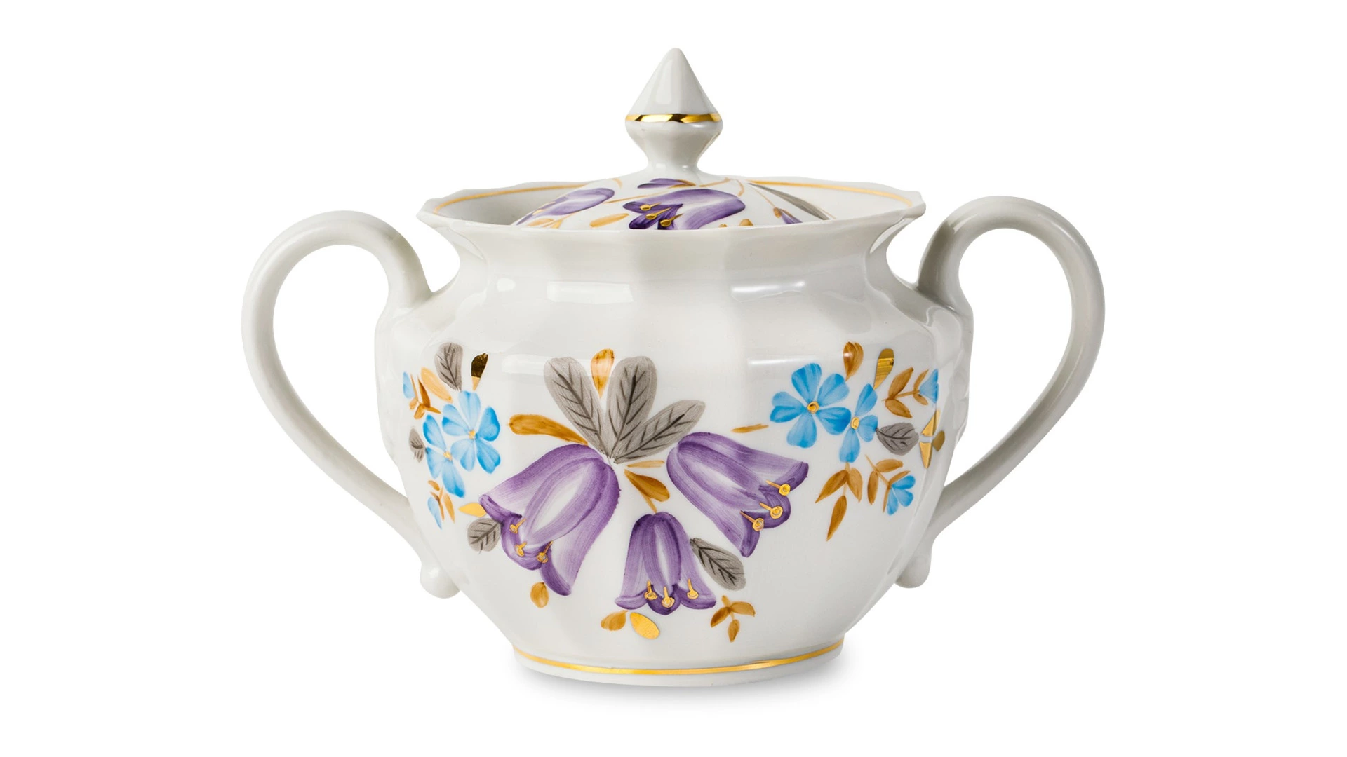 Сервиз чайный Франц Гарднер в Вербилках Колокольчик на 6 персон 15 предметов, фарфор, п/к