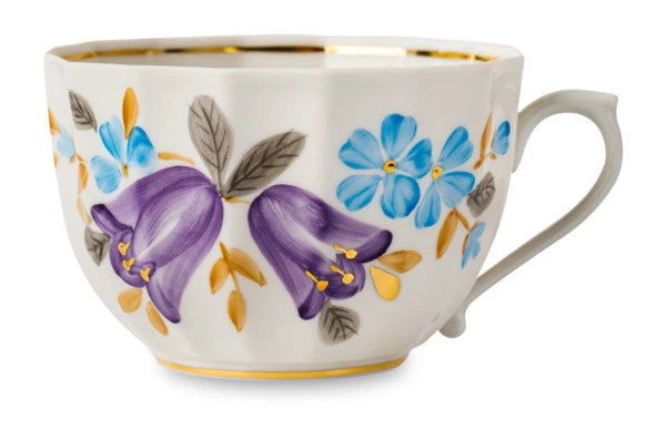 Сервиз чайный Франц Гарднер в Вербилках Колокольчик на 6 персон 15 предметов, фарфор, п/к