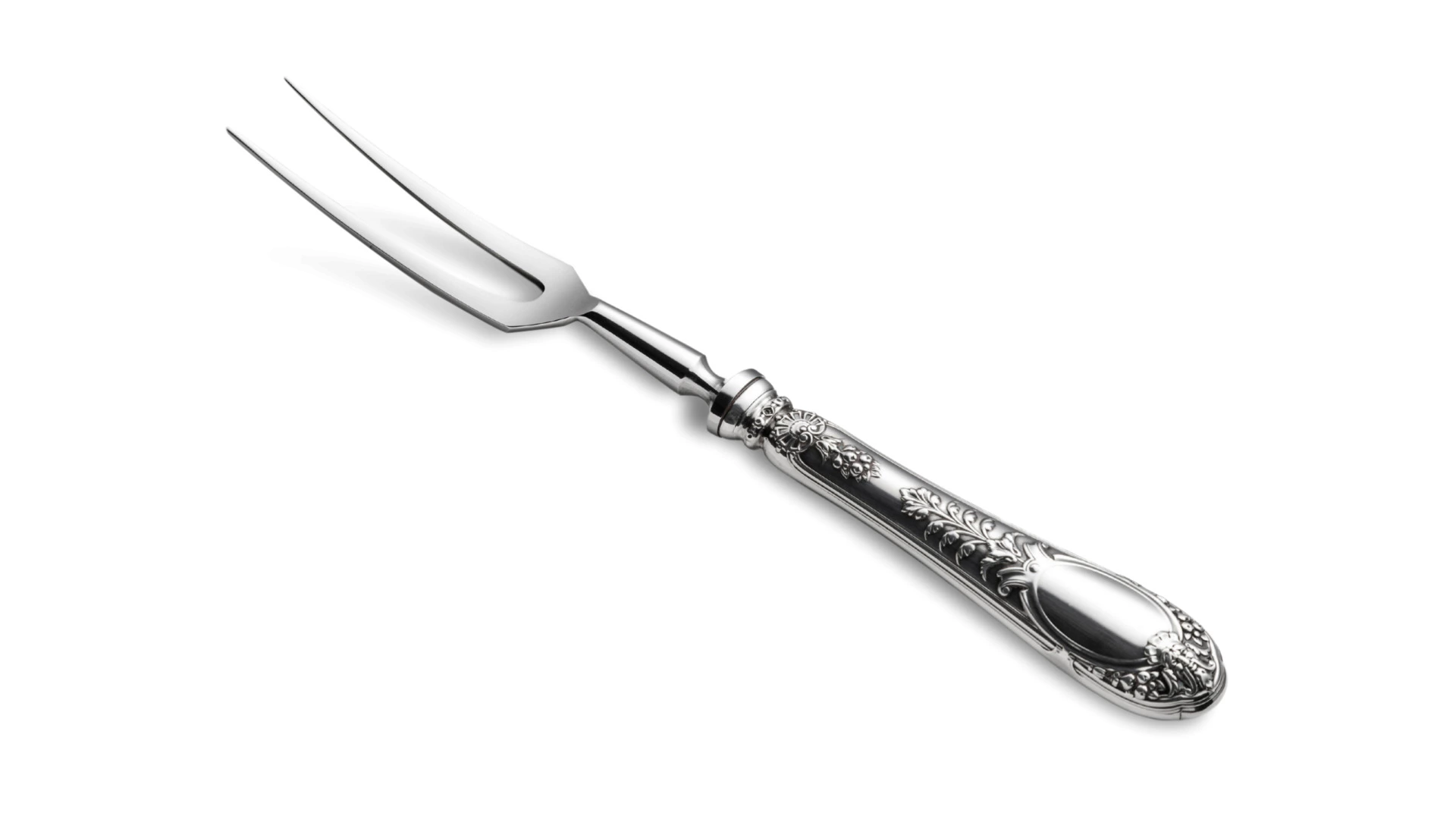 Набор приборов для разделки мяса Odiot Шатобриан, 2 шт (вилка 25,5 см, нож 29,5 см), серебро 925