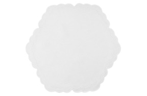 Салфетка круглая Truffle Bee Oyster d43 см, лен, белый