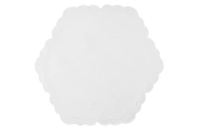 Салфетка круглая Truffle Bee Oyster d43 см, лен, белый