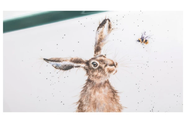 Поднос прямоугольный с ручками Pimpernel Забавная фауна Зайка и пчела 48х29,5 см, пластик