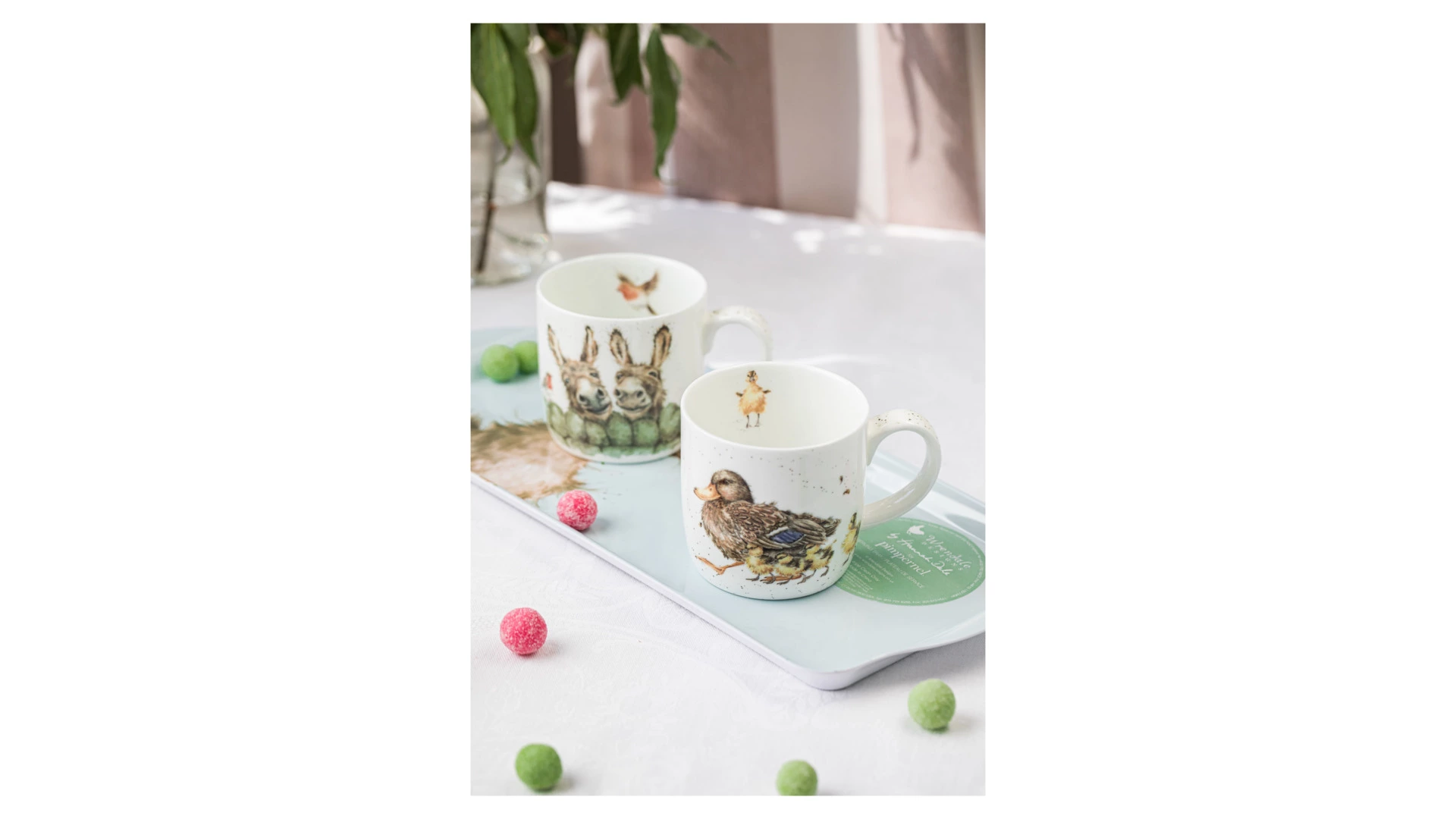 Кружка Royal Worcester Забавная фауна Утка с утятами 310 мл, фарфор костяной