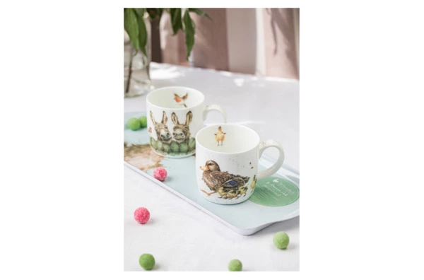 Кружка Royal Worcester Забавная фауна Утка с утятами 310 мл, фарфор костяной