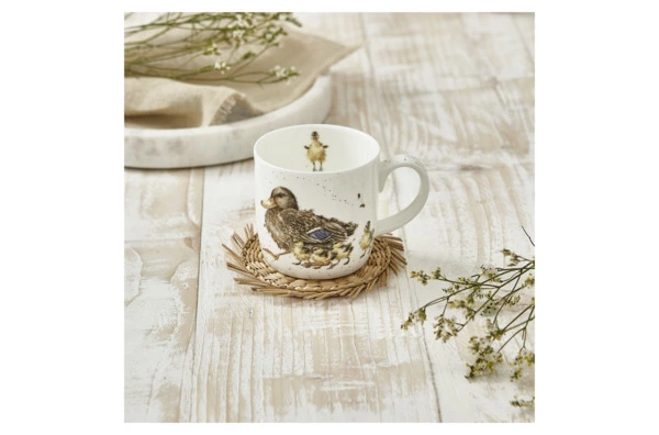 Кружка Royal Worcester Забавная фауна Утка с утятами 310 мл, фарфор костяной