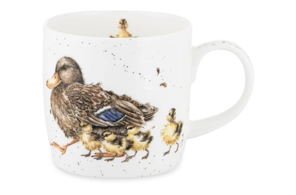Кружка Royal Worcester Забавная фауна Утка с утятами 310 мл, фарфор костяной