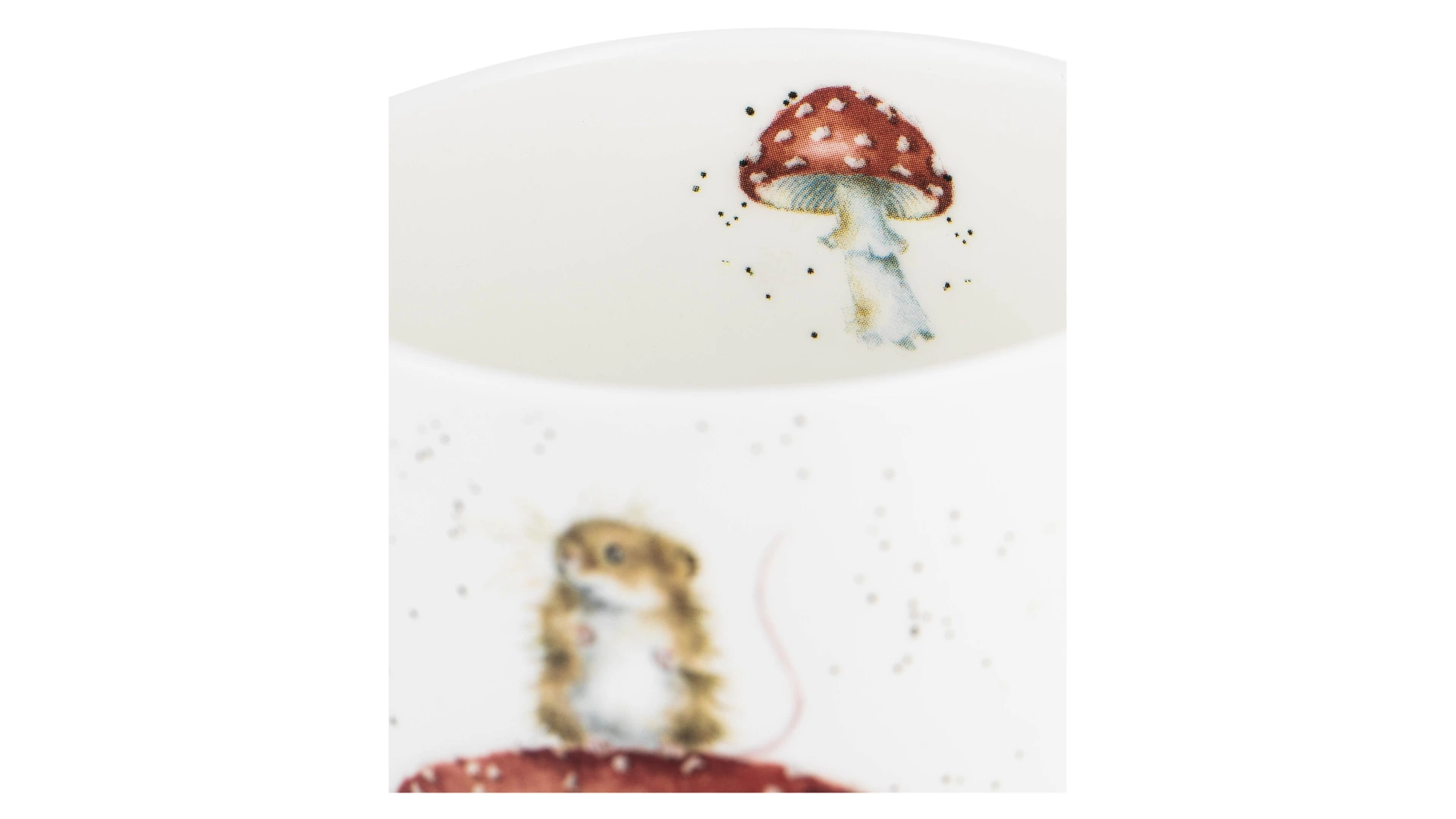 Кружка Royal Worcester Забавная фауна Мышонок и мухомор 310 мл, фарфор костяной